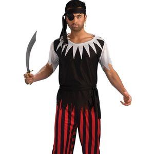 Pirate Costume Unisex with Plastic Sable Included